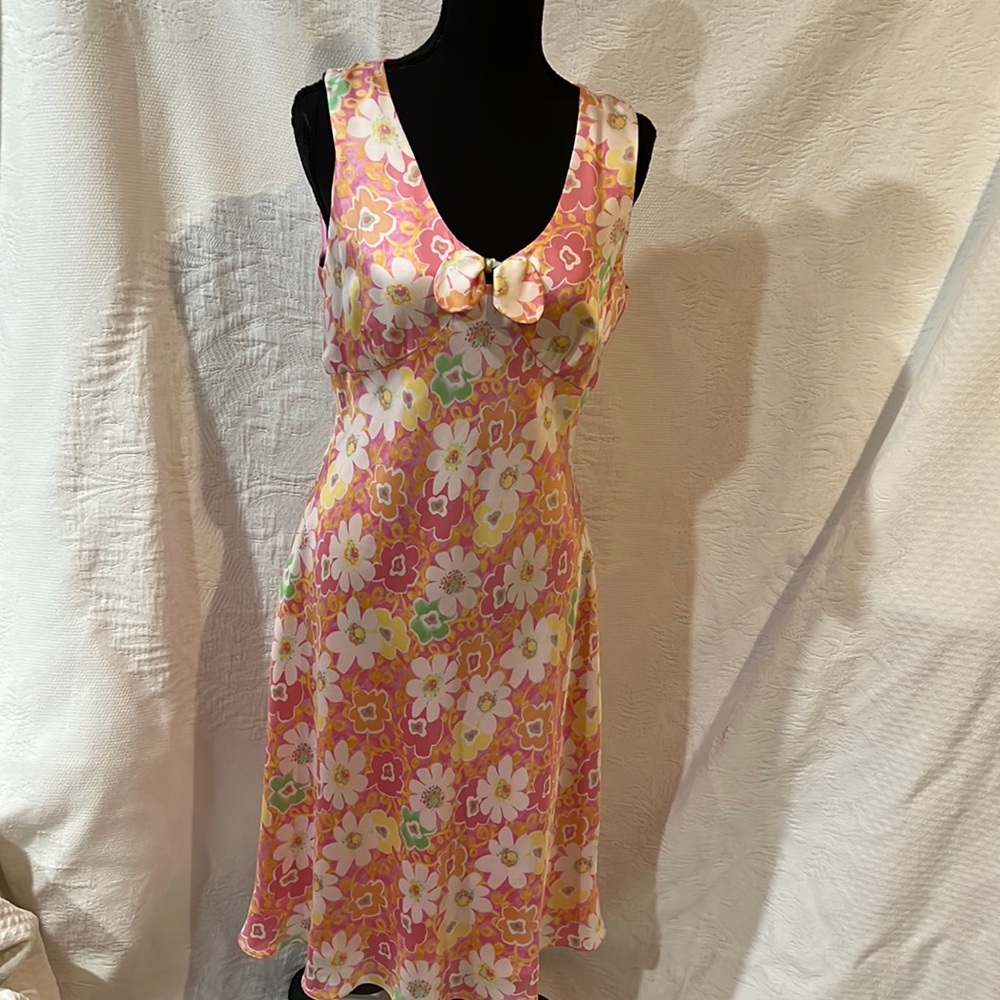 Sigrid Olsen floral silk‎ dress, size 8, NWT